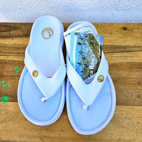 Hawaiian Jellys Ultra Comfort Kea Haú Unisex Sandals Men's Size 8 - Picture 4 of 15